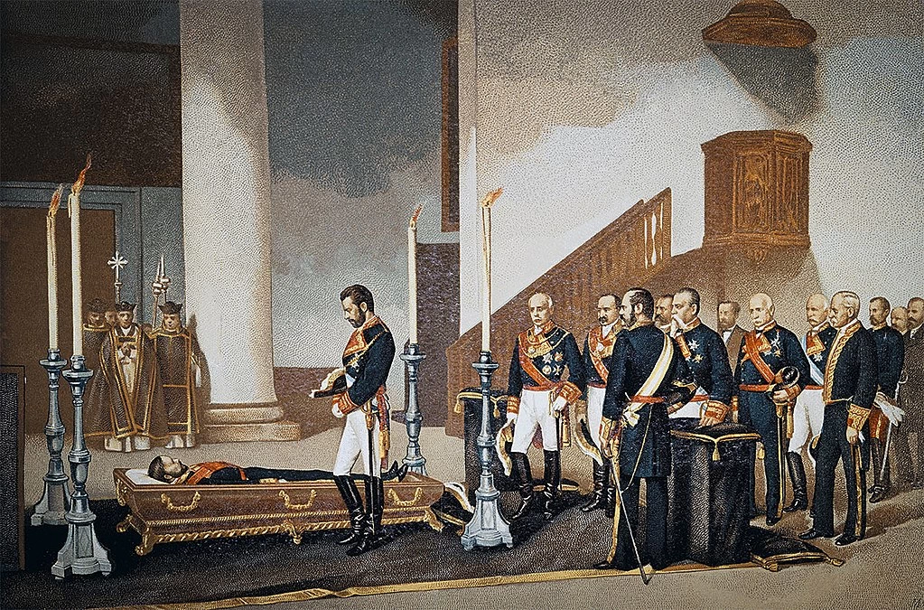 Re Amedeo I contempla il cadavere del generale Prim - Museo de Historia de Madrid